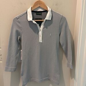 Golfino The Mercedes 3/4 sleeve Polo Bubble Jacquard size XS